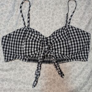 Gingham Black and White Women's Top